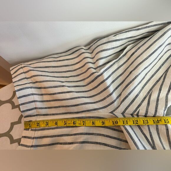 J.Crew Harbor pant in striped linen NWT Size L - Picture 9 of 10